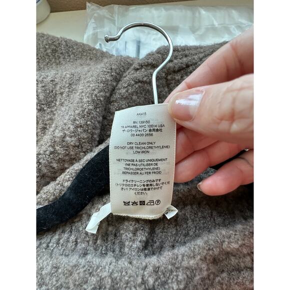 NWT The Row Follain Fringe Poncho in Fawn Melange Wool Cashmere Pullover Sweater - Picture 10 of 16